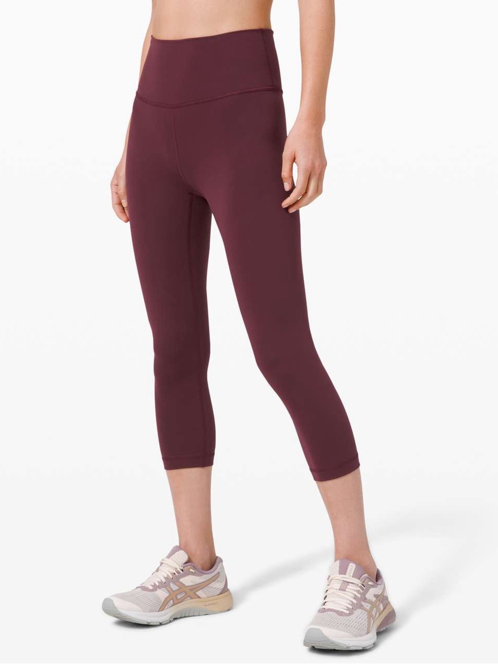 lululemon athletica Burgundy Wunder Train High-Rise Crop 21”